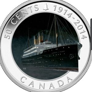 2014 RCM 50c Lost Ships in Canadian Waters: R.M.S. Empress of Ireland - Coloured